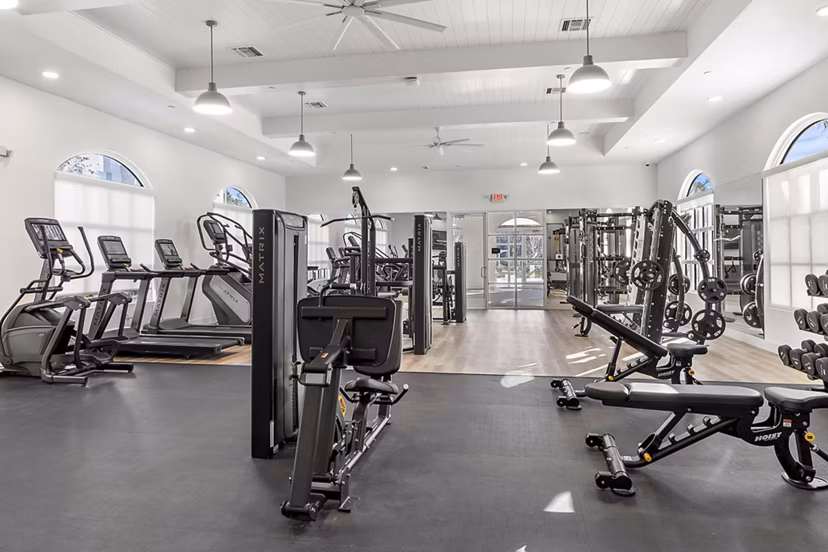 fitness center at Soluna Apartments