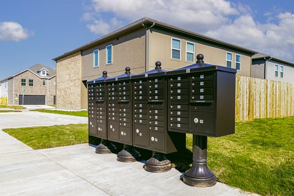 residence mail boxes at Balcara at Meridiana Homes