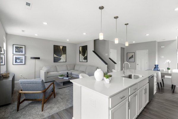 Elegant dining room with modern decor in Bentley Village Apartments