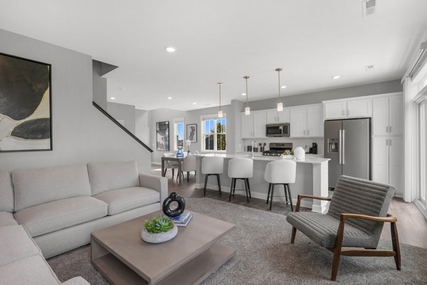 living room at Bentley Village Apartments