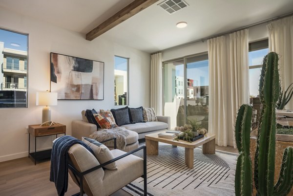 living room at Encanto at Mesa Del Sol Apartments