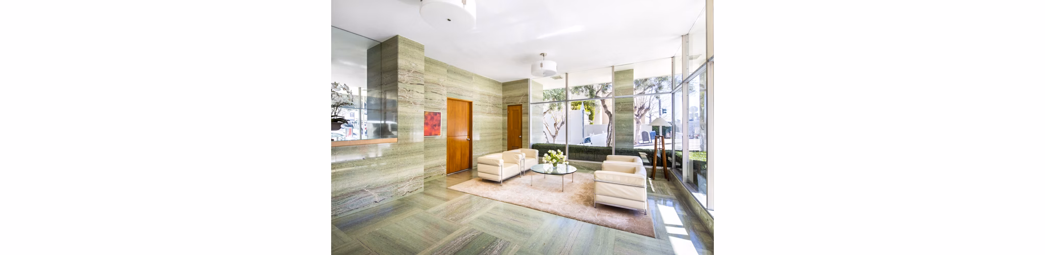 Elegant clubhouse lobby with modern decor at 1000 Chestnut Apartments
