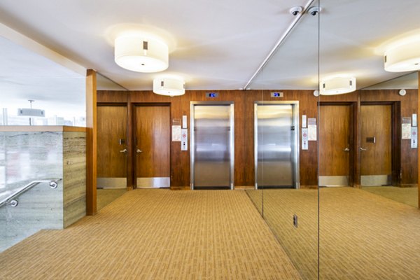 clubhouse/lobby elevator at 1000 Chestnut Apartments