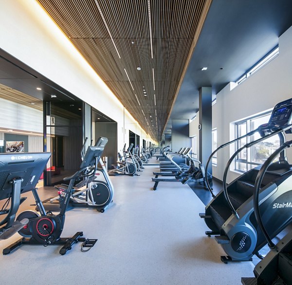 Modern fitness center with state-of-the-art equipment at 1177 Market Apartments in San Francisco