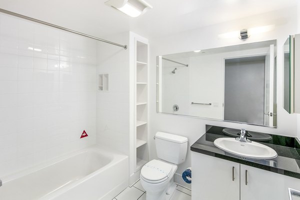 bathroom at 1190 Mission Apartments