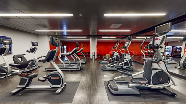 Modern fitness center with state-of-the-art equipment at 1190 Mission Apartments in the heart of the city Enjoy a luxurious lifestyle focused on wellness