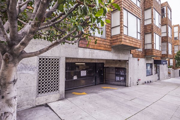 Secure garage parking facilities at 2133 Stockton Apartments, luxury living offered by Greystar