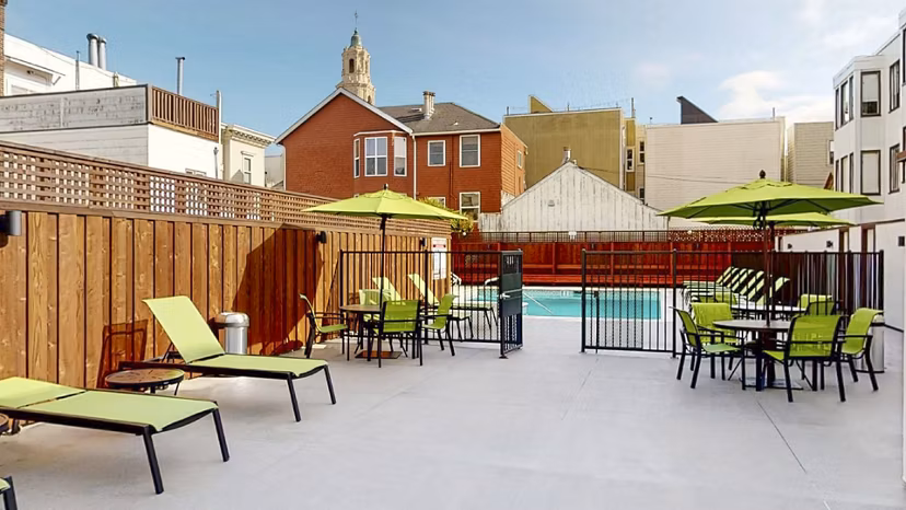 pool/patio at 240 Dolores Apartments