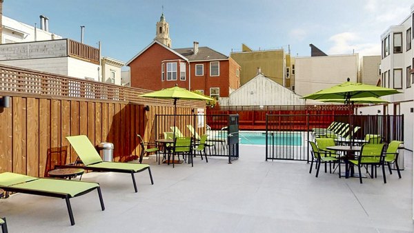 pool/patio at 240 Dolores Apartments