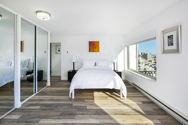 bedroom at Clay Park Tower Apartments