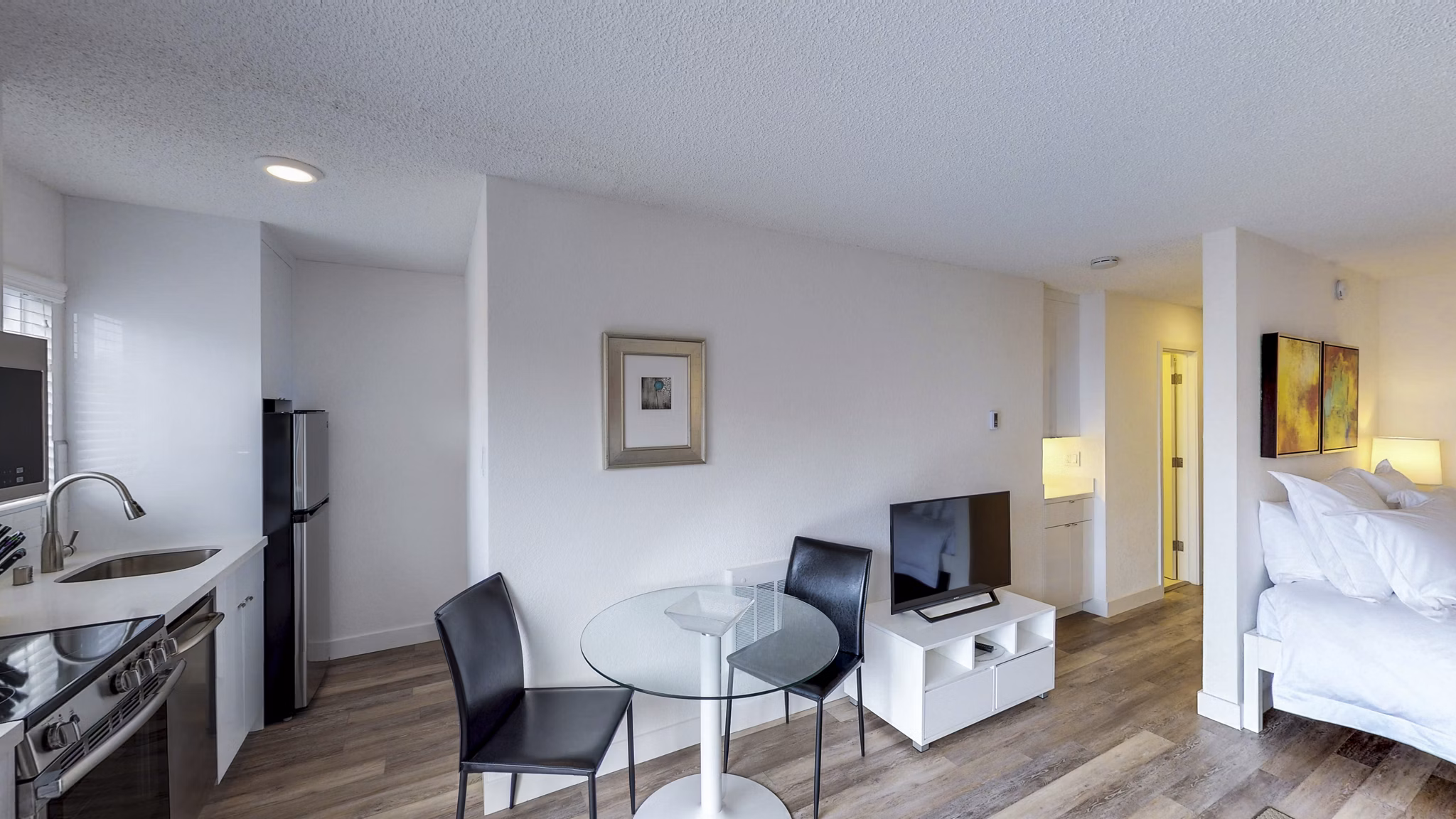 Dining room featuring elegant wood furniture at Marina Cove Apartments