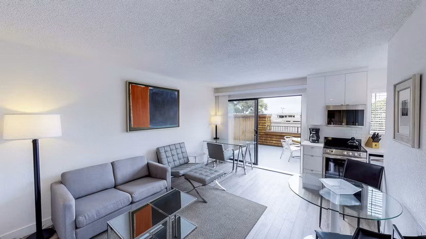 Cozy living room with modern decor at Marina Cove Apartments, perfect for luxury living near the waterfront