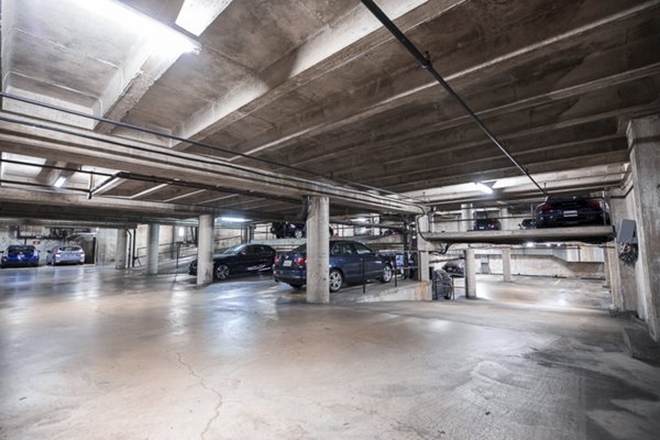 Secure covered parking garage at Telegraph Hill Apartments