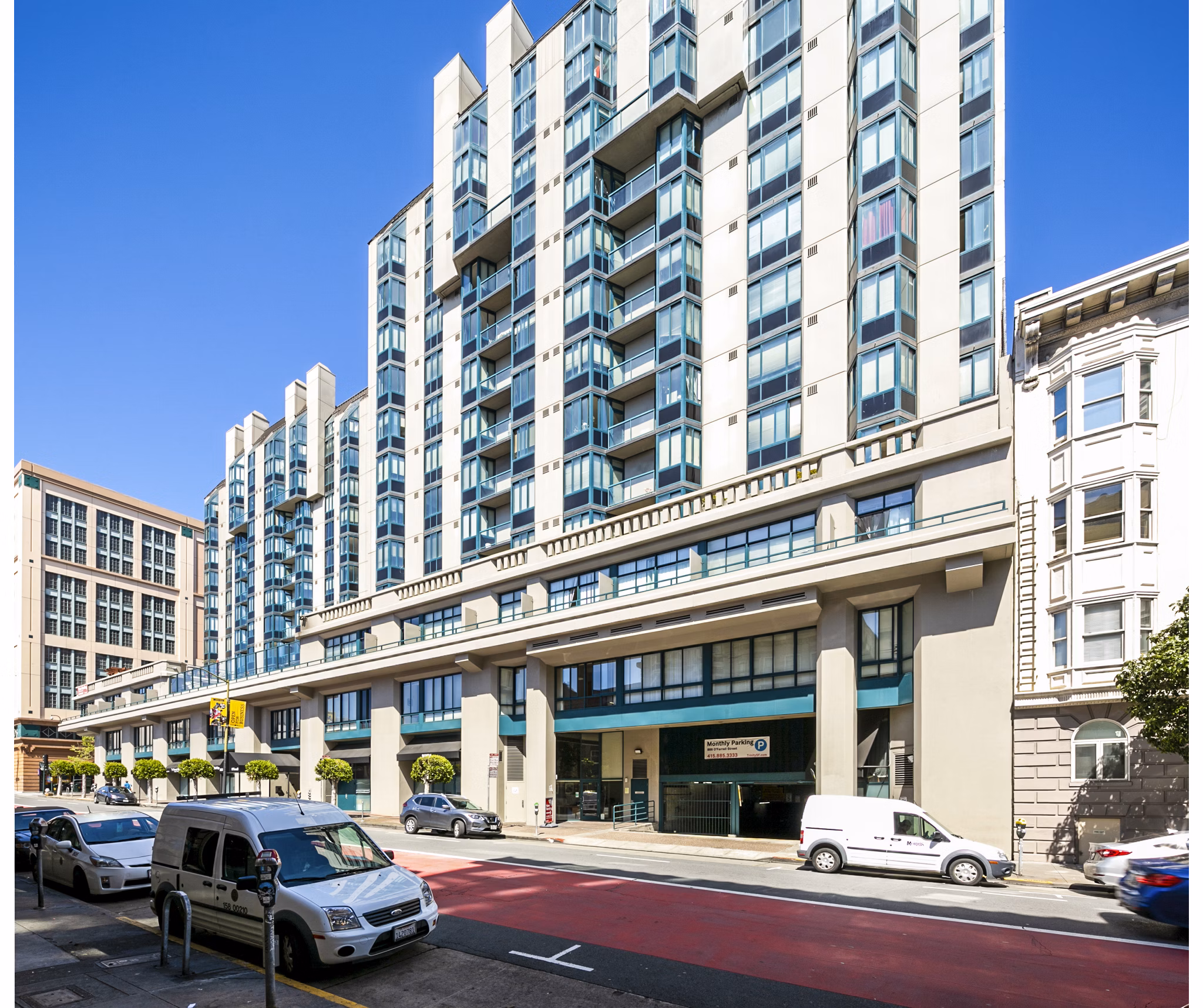Trinity Towers: Sleek modern high-rise luxury apartments in vibrant San Francisco neighborhood