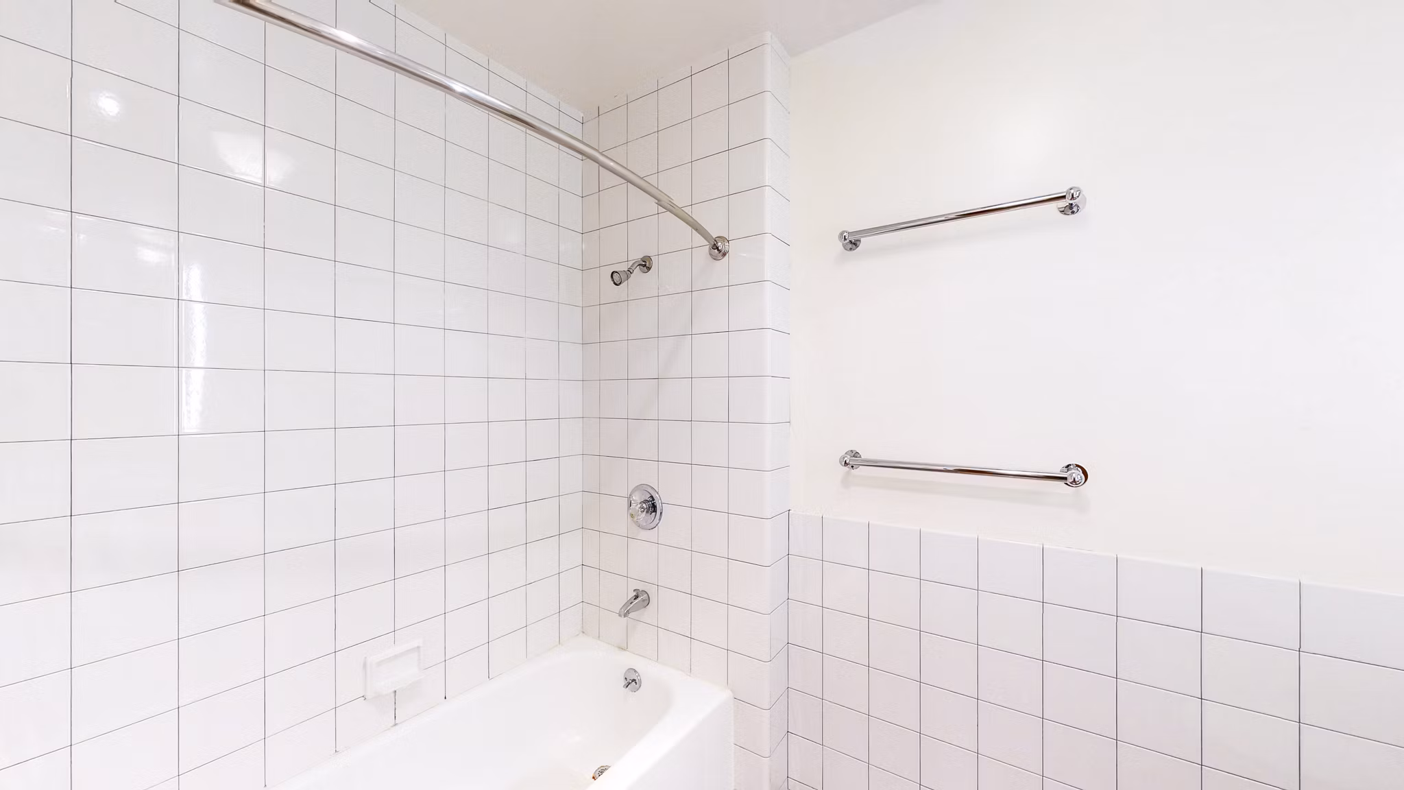 Bathroom with modern fixtures and sleek design at Trinity Towers Apartments