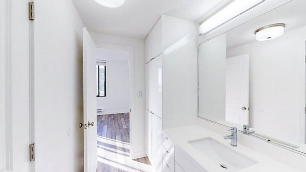 Modern bathroom with sleek fixtures in Trinity Towers Apartments