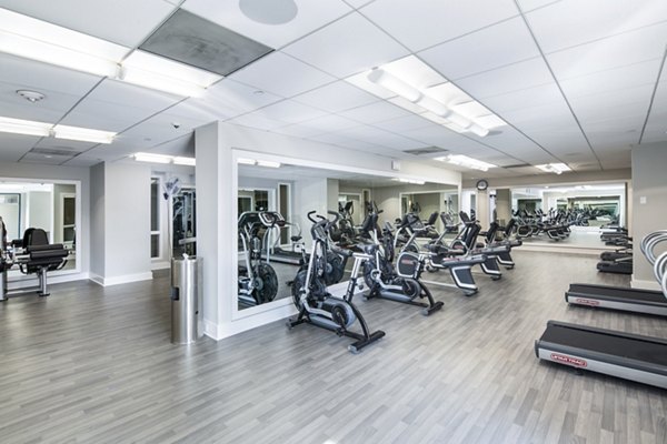 Fitness center with state-of-the-art equipment at Trinity Towers Apartments