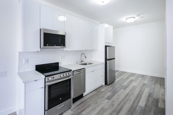 kitchen at Trinity Towers Apartments