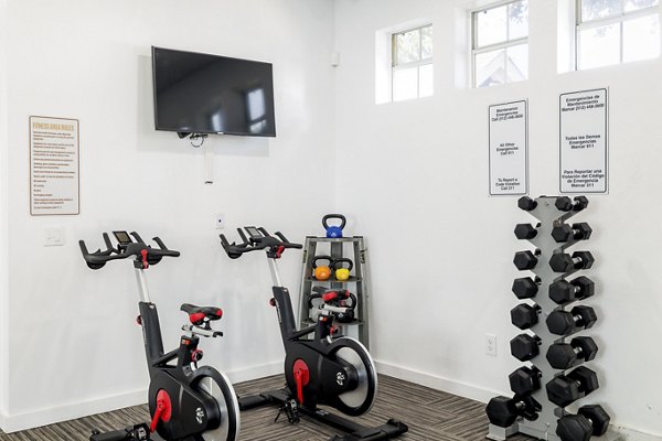 fitness center at Hillside on Cannon Apartments