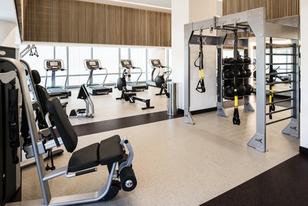 fitness center at 33 8th St Apartments