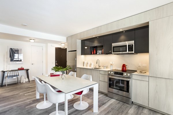 kitchen at 33 8th St Apartments