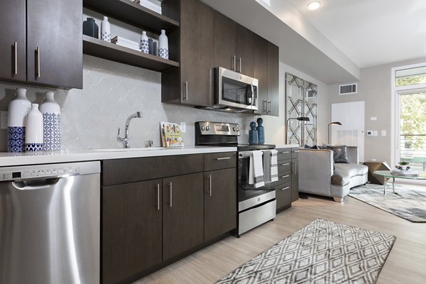 kitchen at Baxter on Broadway Apartments