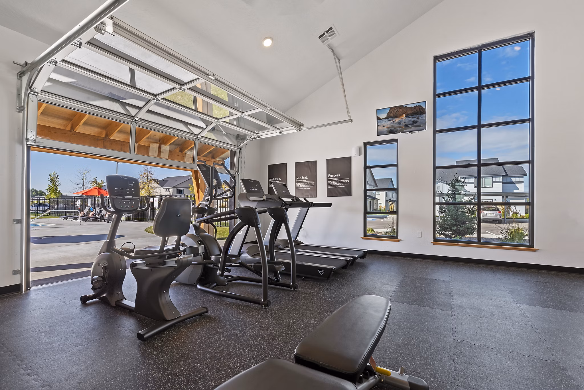 fitness center at Amazon Falls Apartments