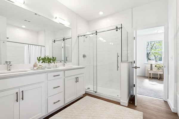 bathroom at The Arboretum Apartments
