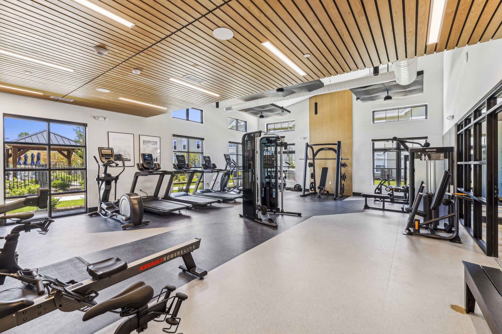 fitness center at The Arboretum Apartments 