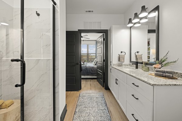 bathroom at Bennet at BullStreet Apartments