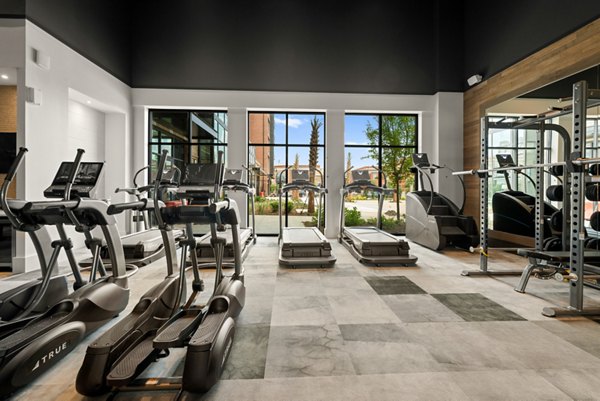 fitness center at Bennet at BullStreet Apartments