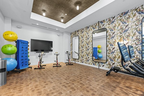 yoga/spin studio at Bennet at BullStreet Apartments