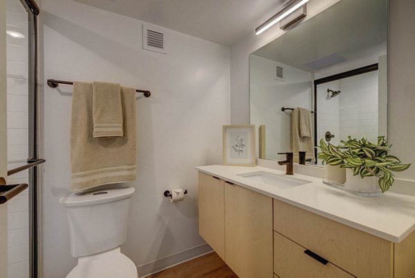 bathroom at Lattice Apartments