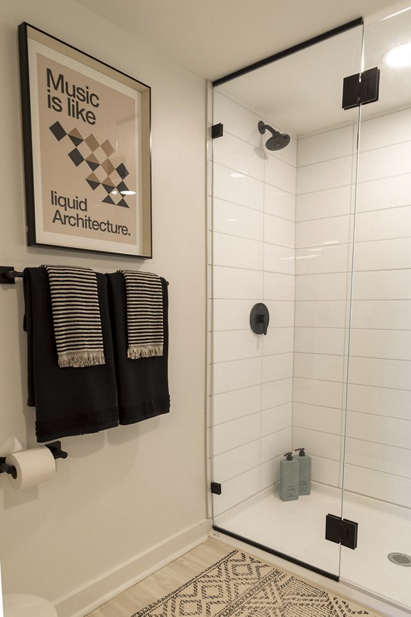 bathroom at The Joinery Apartments