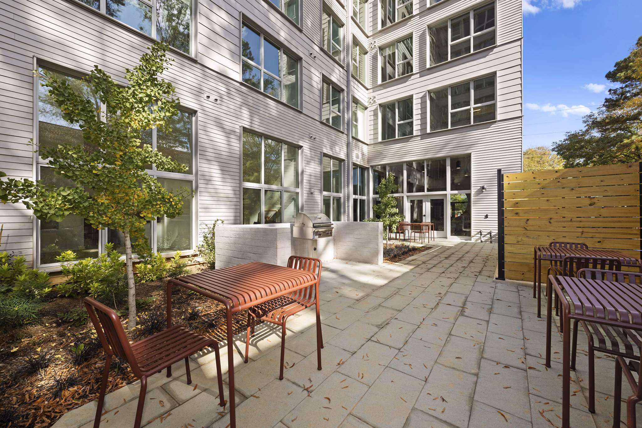 grill area at Joinery Apartments