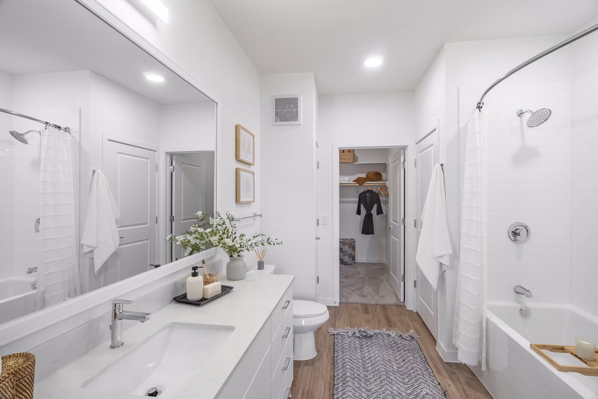 Modern bathroom with sleek fixtures at Citizen House Bergstrom Apartments