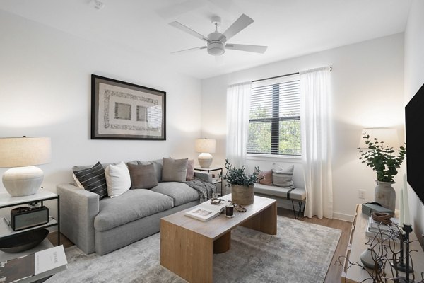 living room at Citizen House Bergstrom Apartments