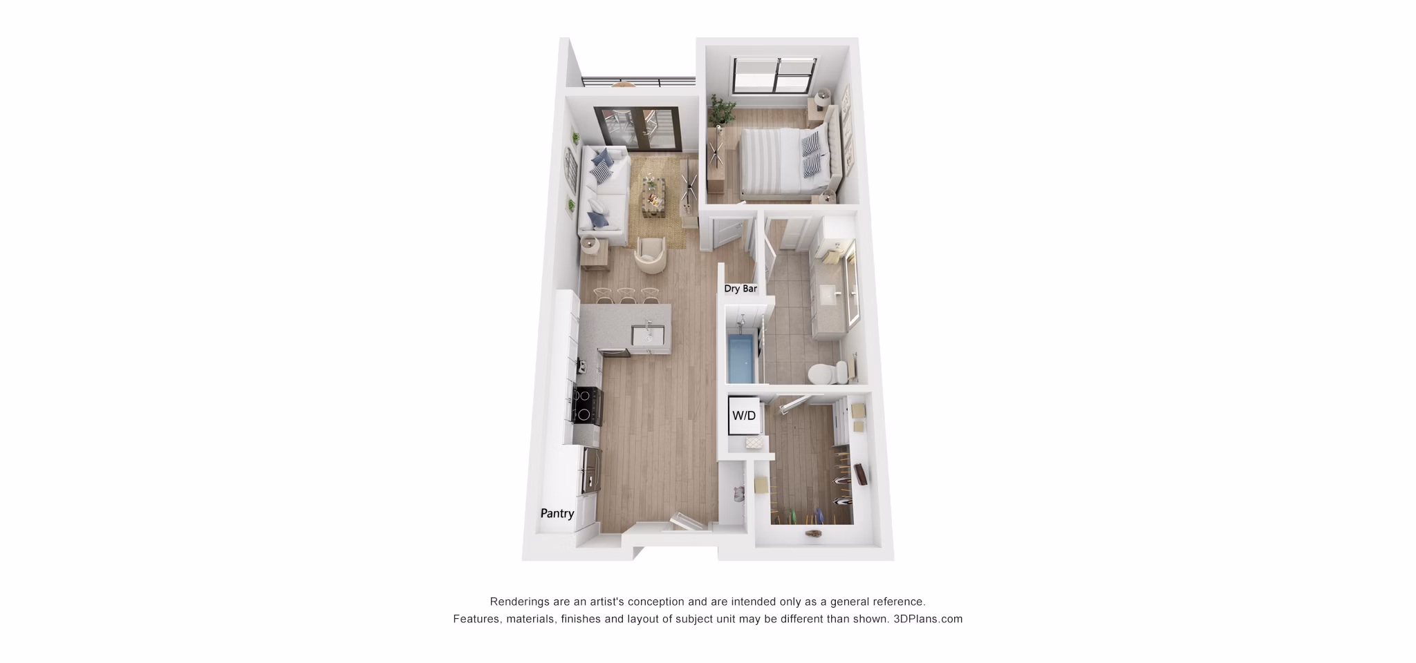 Zen floor plan at Solomon Apartments