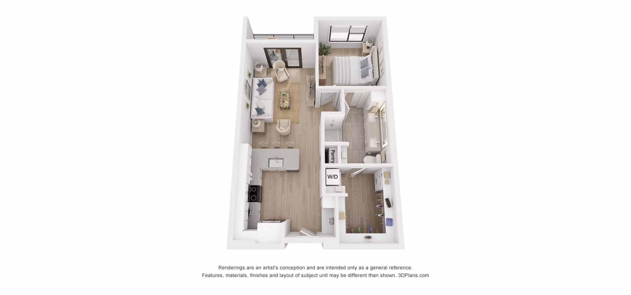 Lotus floor plan at Solomon Apartments