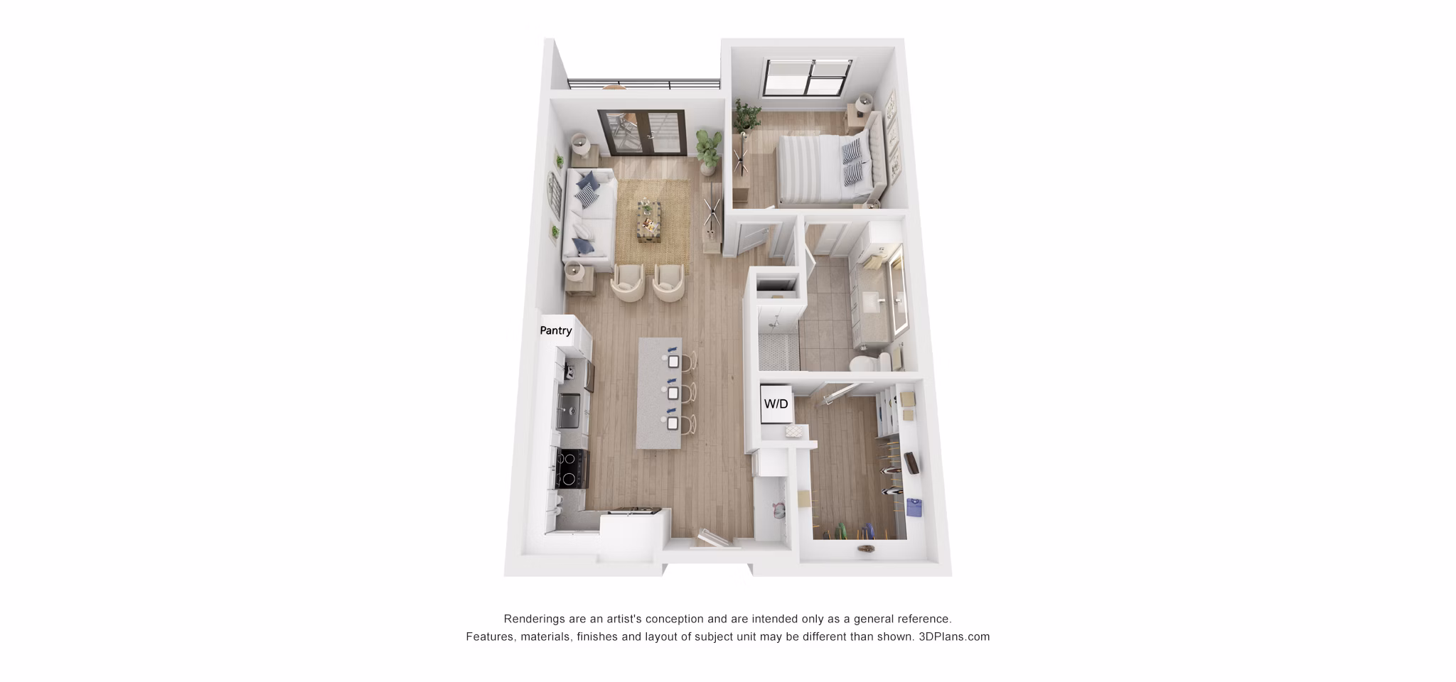 Radiant floor plan at Solomon Apartments