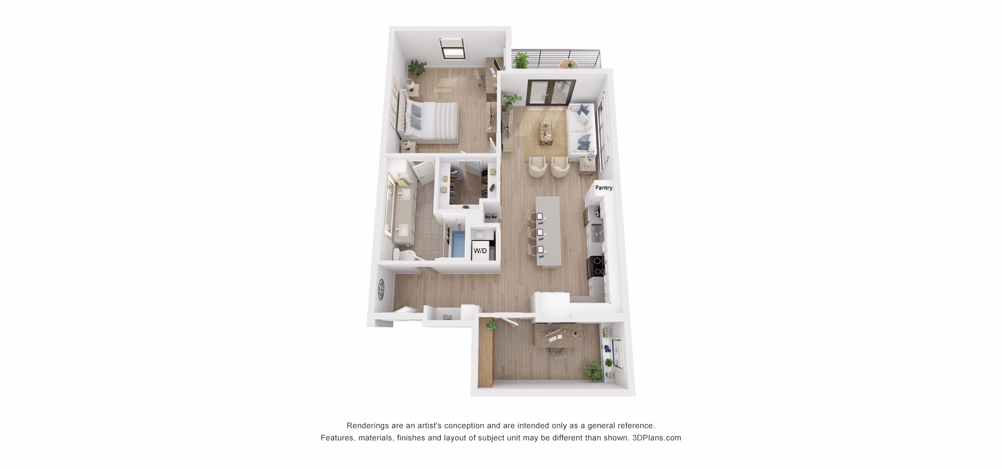Quest floor plan at Solomon Apartments