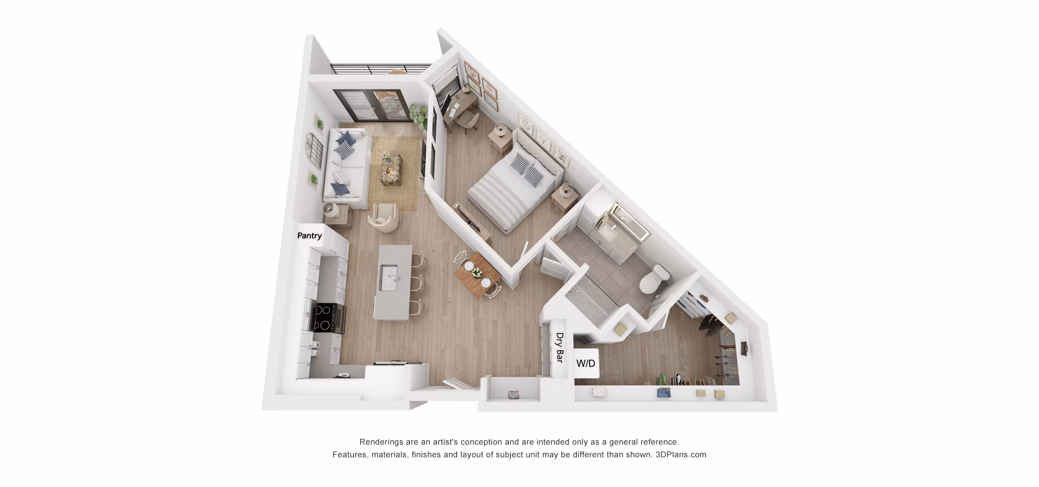 Balance floor plan at Solomon Apartments
