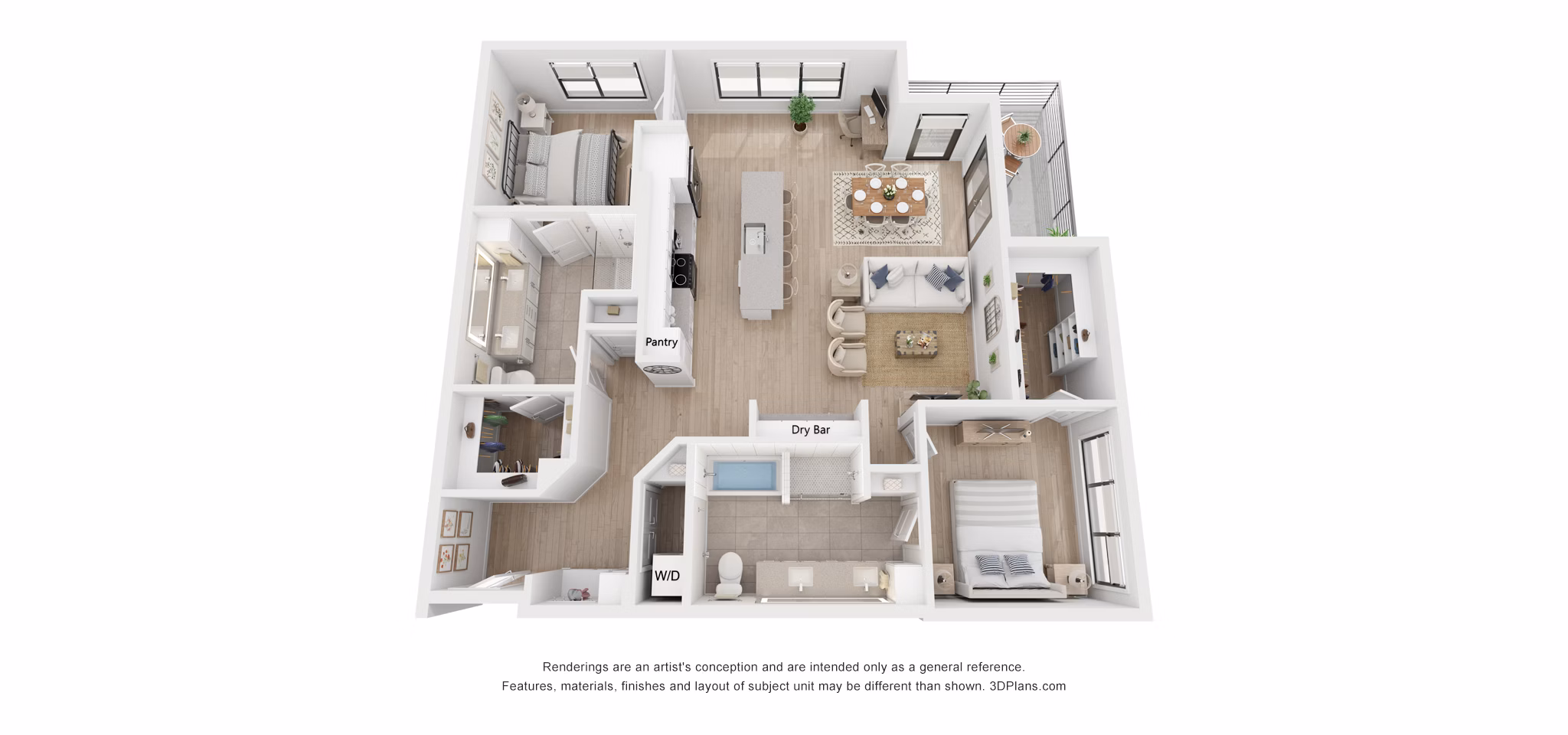 Harmony floor plan at Solomon Apartments