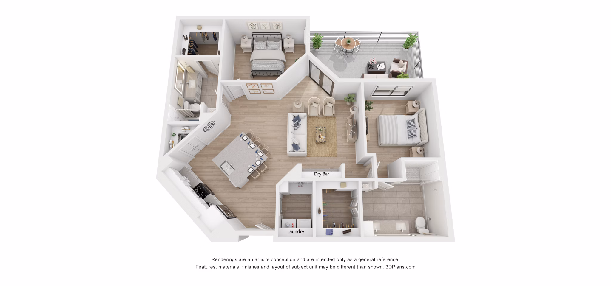 Hydra floor plan at Solomon Apartments