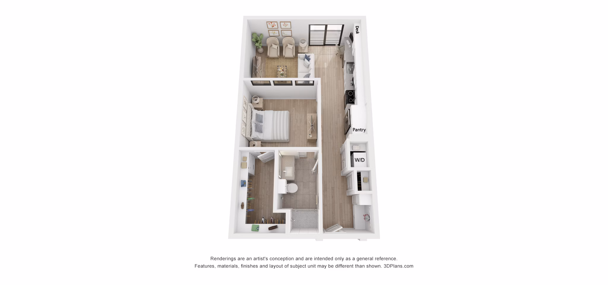 Flex floor plan at Solomon Apartments