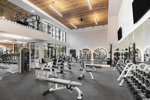 State-of-the-art fitness center with modern equipment at Solomon Apartments