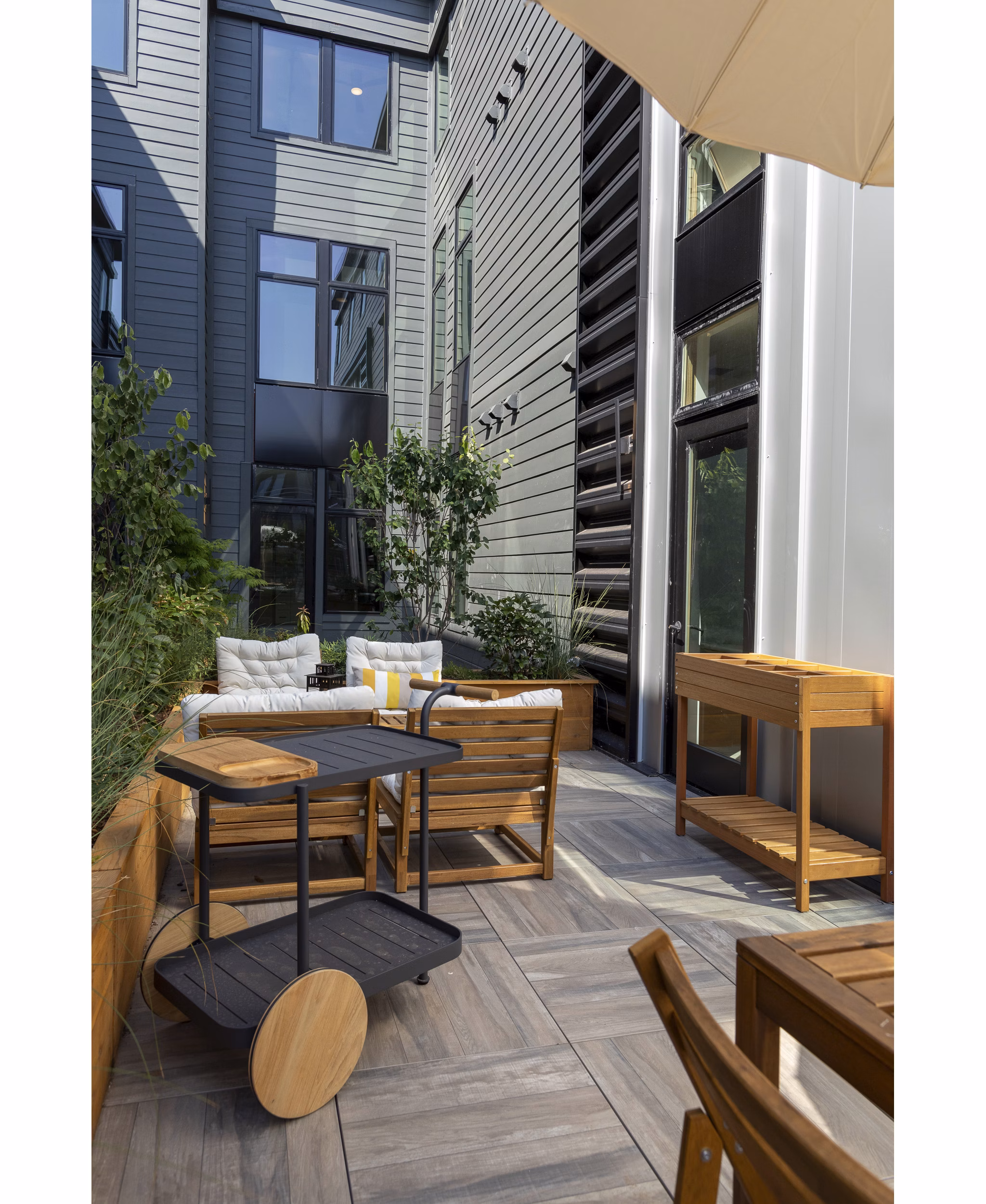 grill area at Inkwell Apartments 