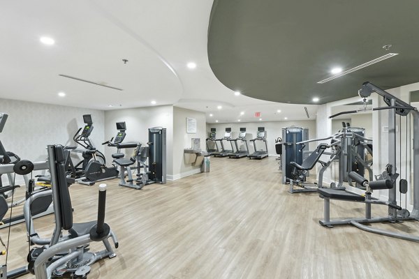 Fitness center with state-of-the-art equipment at Jasper Columbia Pike Apartments