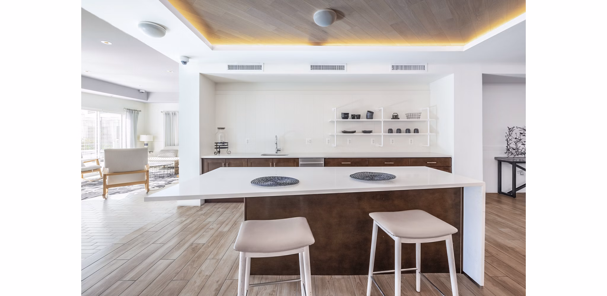 Elegant clubhouse with modern decor at VY Reston Heights Apartments