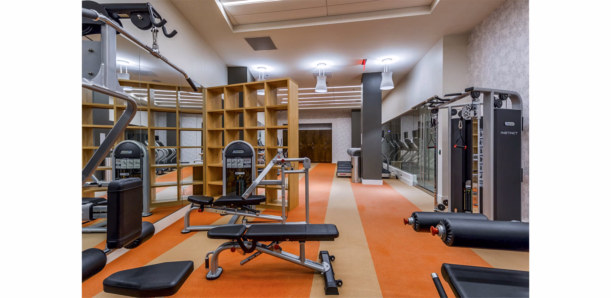 Fitness center featuring state-of-the-art equipment at VY Reston Heights Apartments